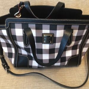 Dooney & Bourke Leathe Handbag Black & White Check
